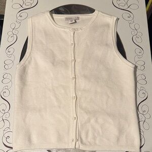 Sincerely Jules Cream Button-Up Sweater Vest
